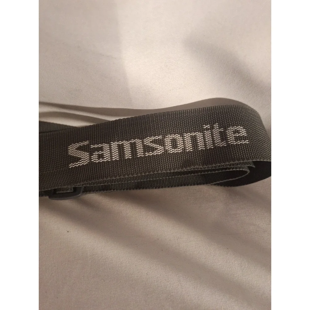 Samsonite Adjustable Luggage Strap Black‎ Logo Print Heavy Duty Suitcase Belt